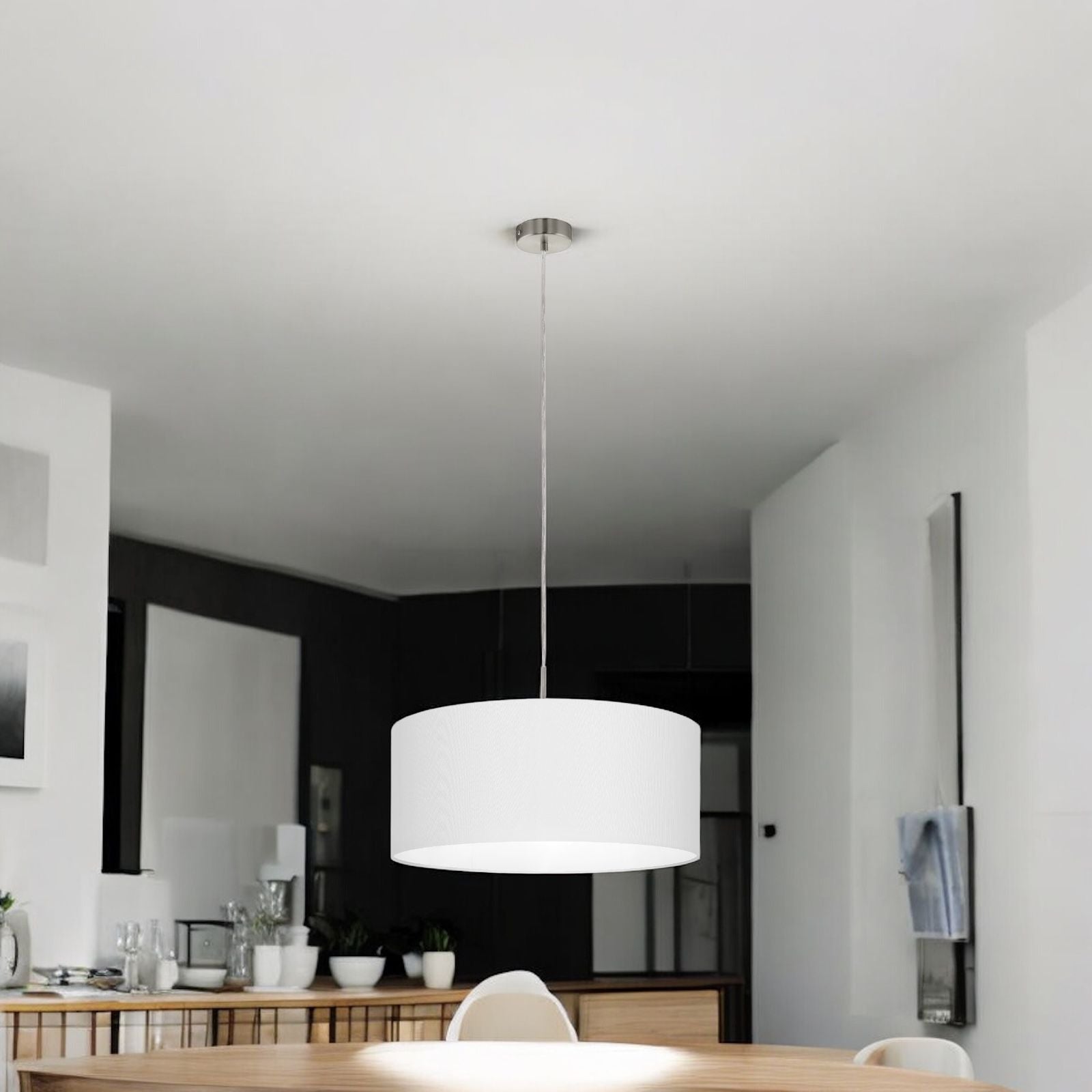 Pendul PASTERI White & Silver 110CM ALBA / SUSPENDATE Lighting Fixtures