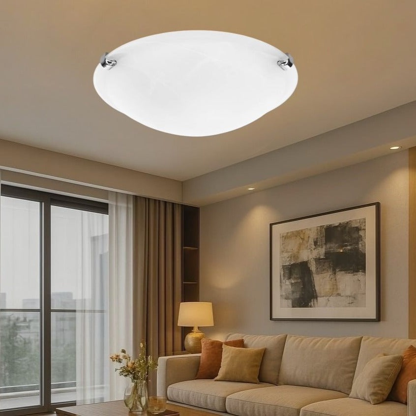 Plafoniera SALOME White & Silver Rotunda 30CM APLICA PERETE / TAVAN / 30CM led ceiling light