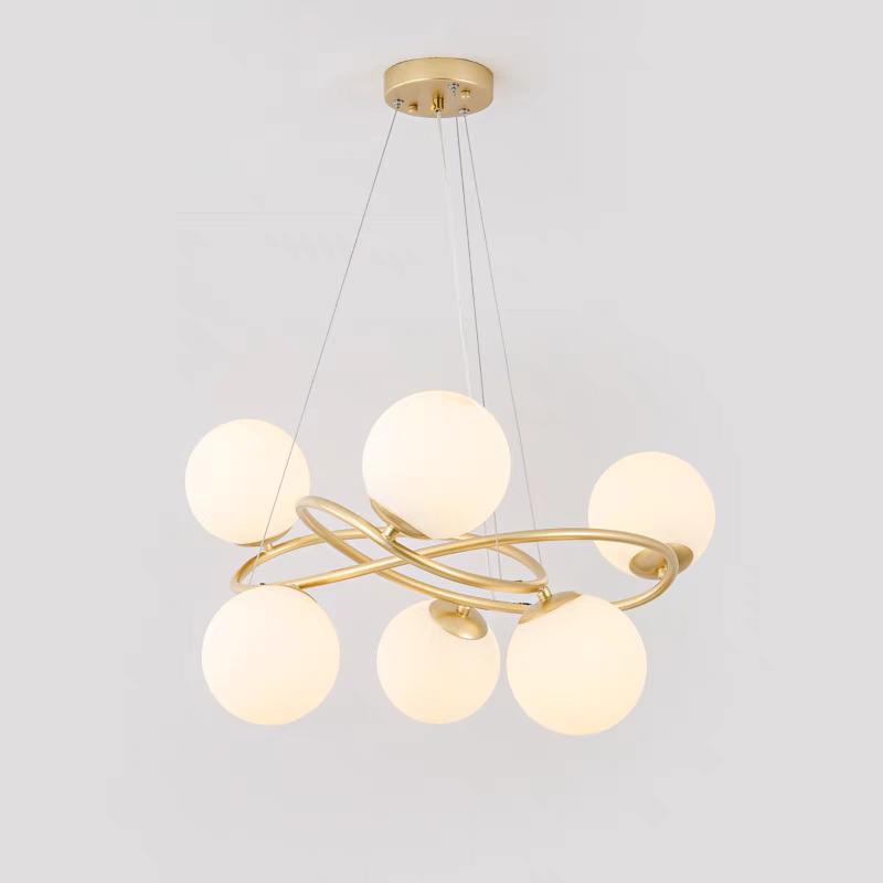 Lustra Suspendata Mini VELURA Gold Abajur Mat Chandeliers