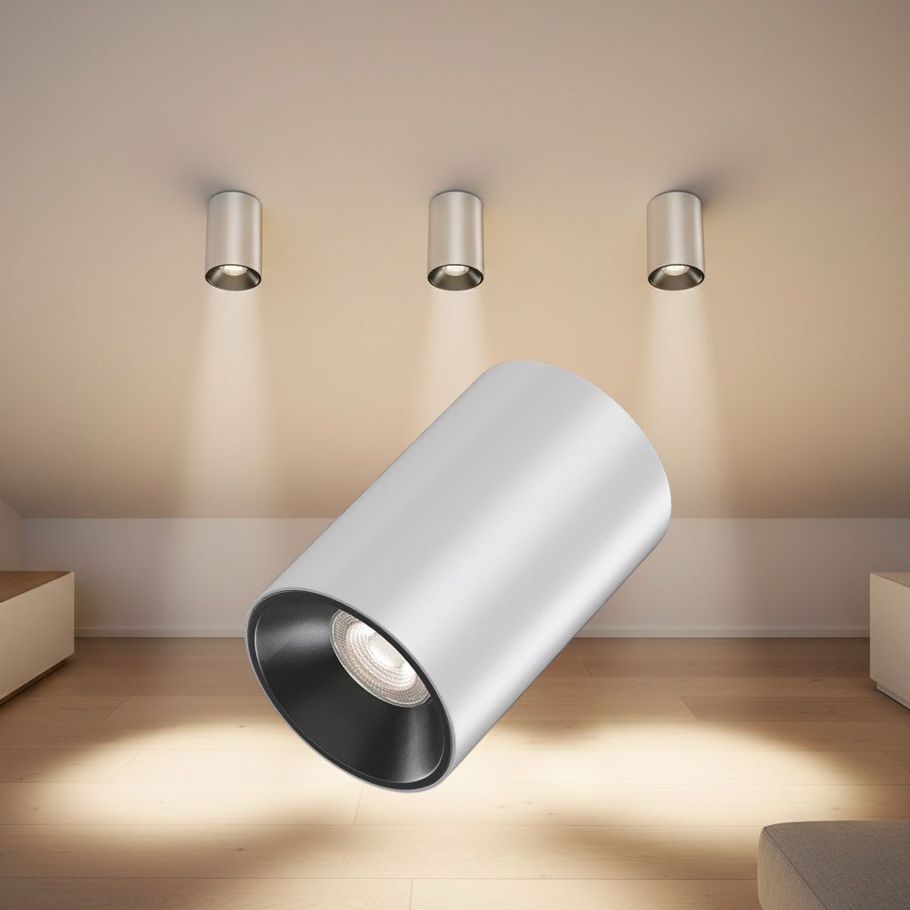 Spot Aplicat Rotund Alb & Negru Dulie GU10 Ø94x145mm led ceiling light