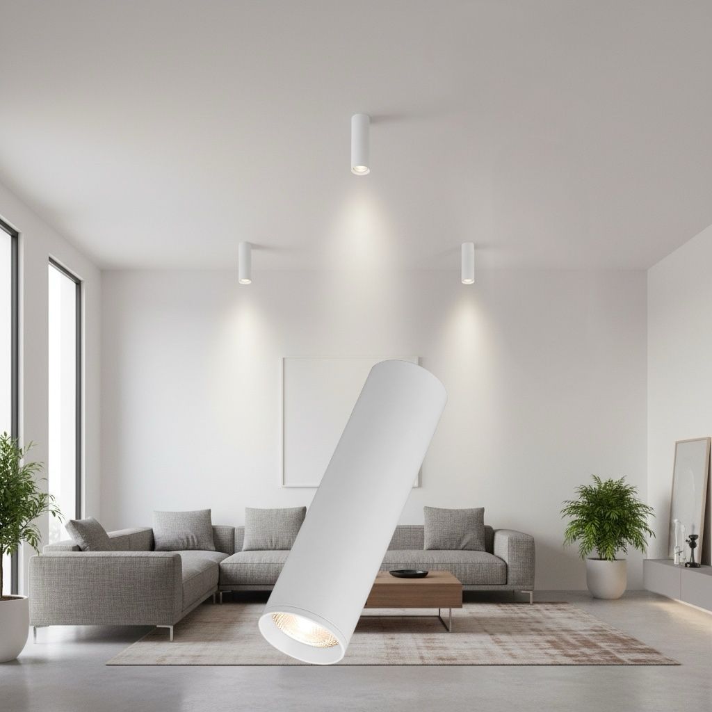 Spot Aplicat Rotund Alb Dulie GU10 Ø55x200mm led ceiling light