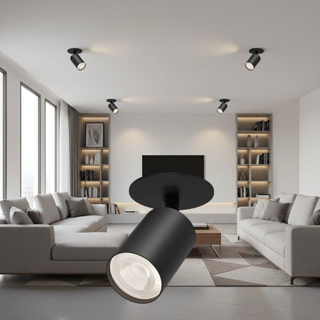 Spot Incastrat Orientabil Rotund Negru Dulie GU10 Ø55x83mm led ceiling light