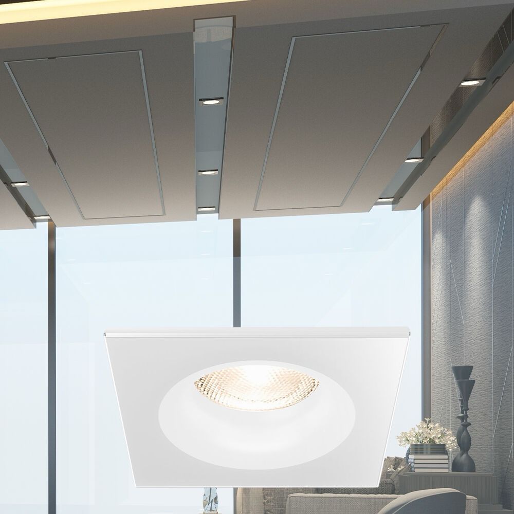 Spot Incastrat Patrat IP54 Alb Dulie MR16 L84xH38mm led ceiling light