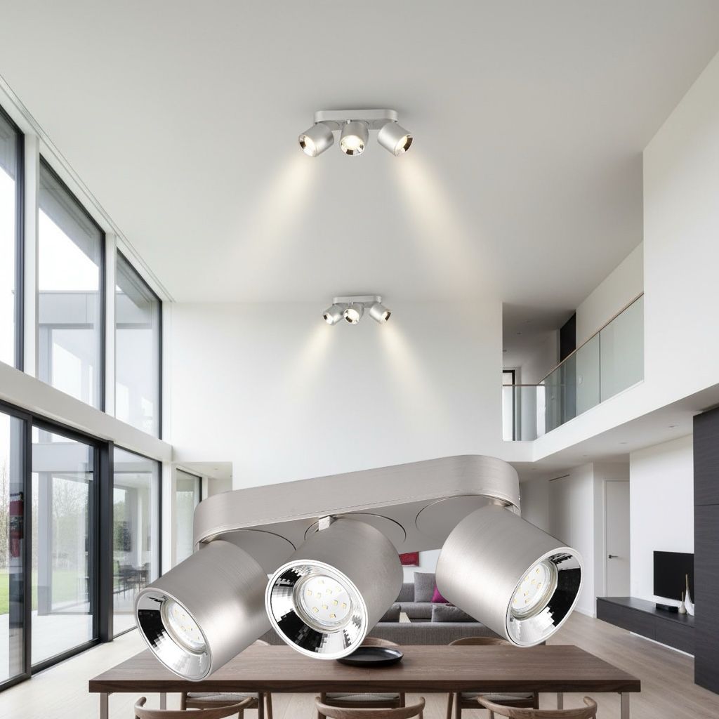 Spot LED Cilindric Aplicat Argintiu Dulie 3xGU10 L27.3 x H12CM led ceiling light