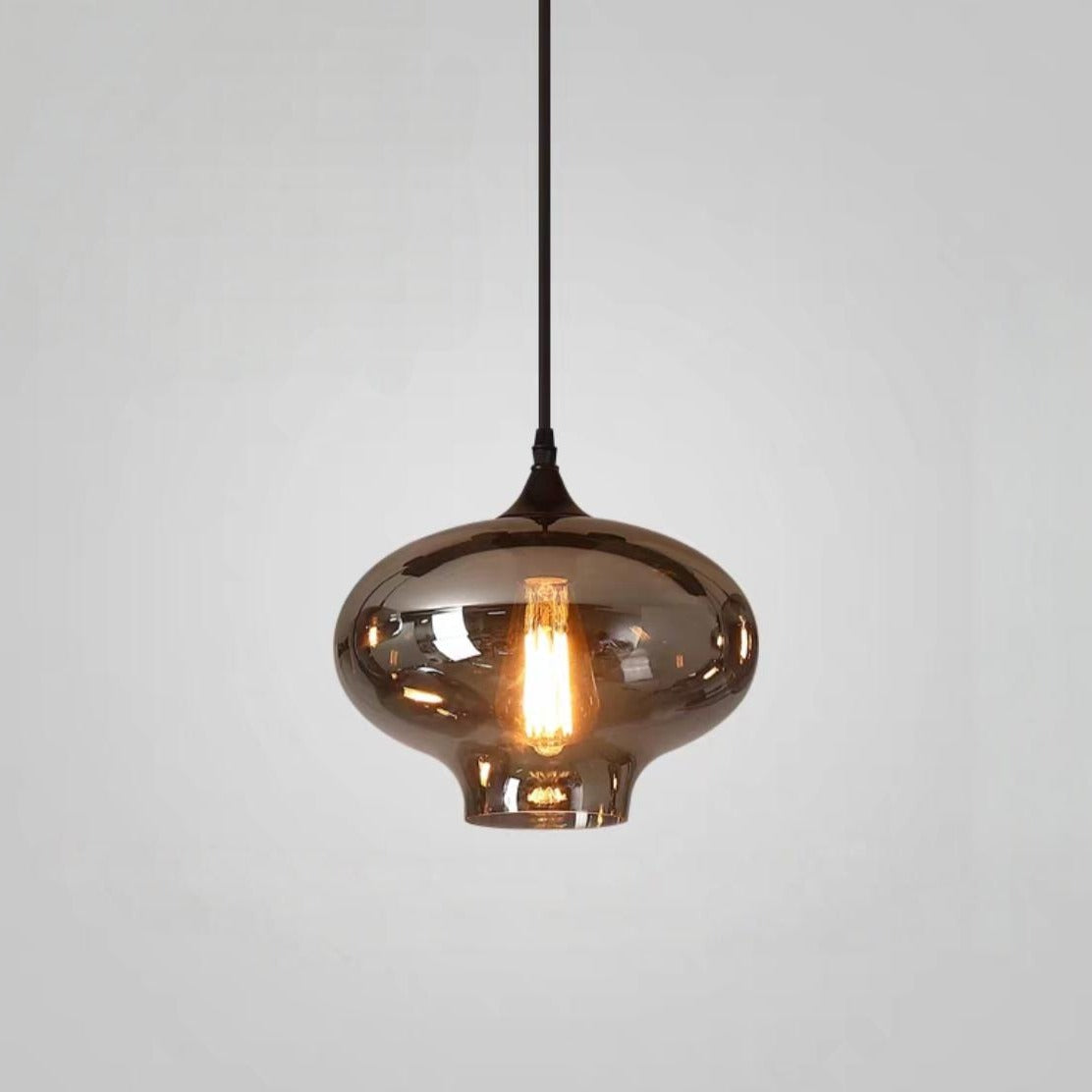 Pendul VERA 1 Black Abajur Fumuriu 1xE27