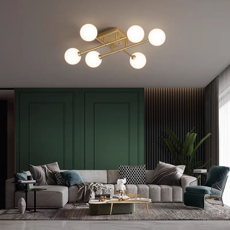 Lustra STREVA Gold Abajur MAT 6xE27 Chandeliers