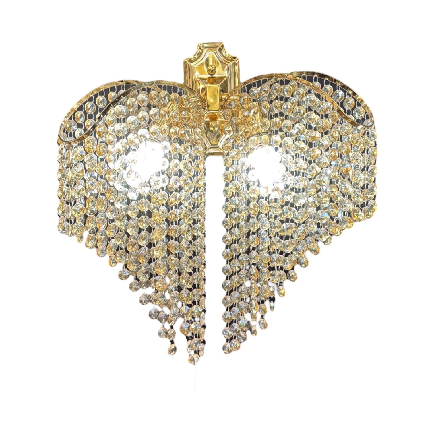 Aplica Cristal FREDA Gold 2xE14