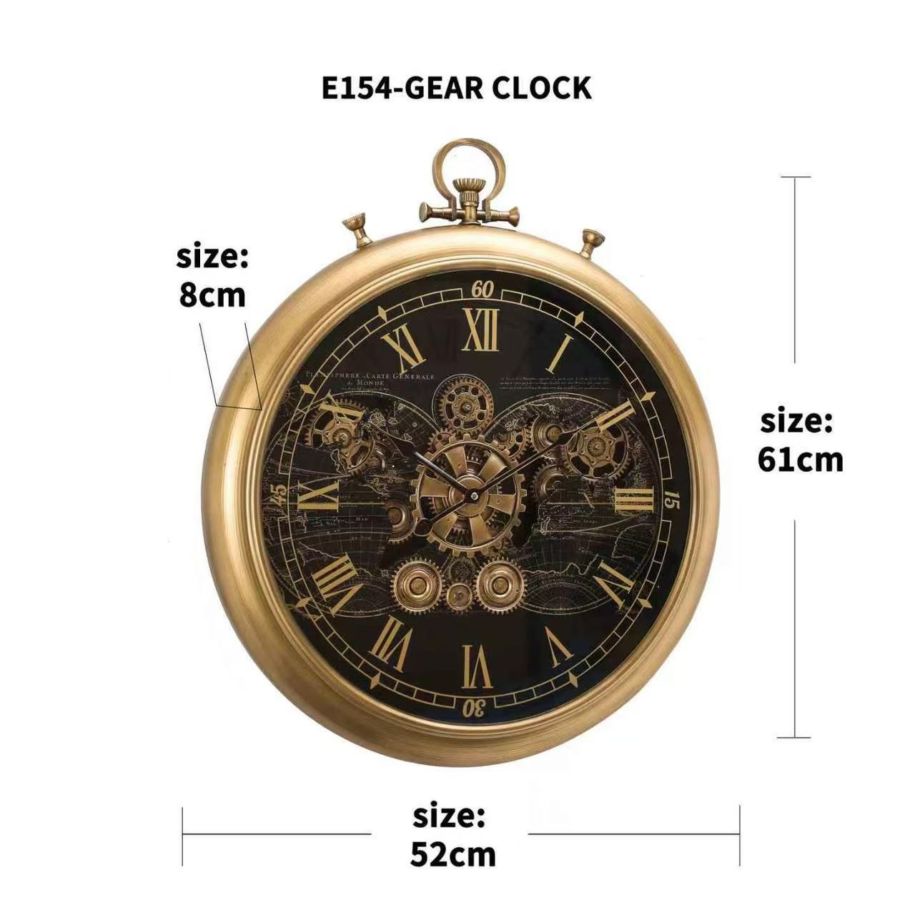 Ceas de Perete Decorativ Versailles Gear Clock 61x52CM