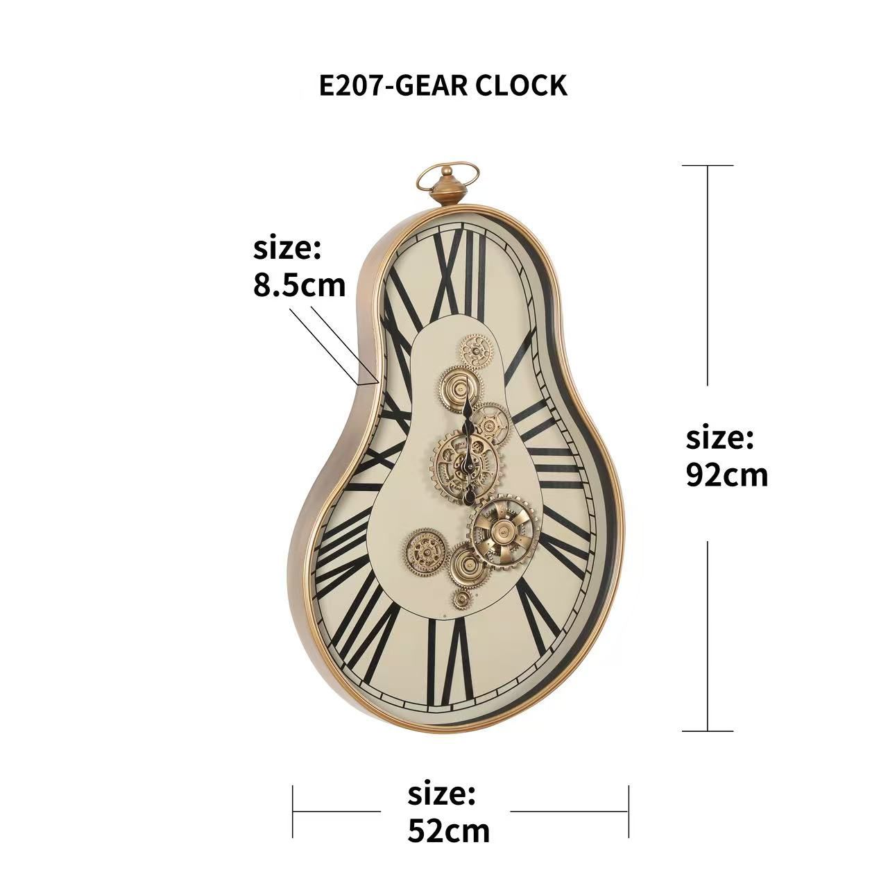 Ceas de Perete Decorativ Majestic Gear Clock 92x52CM