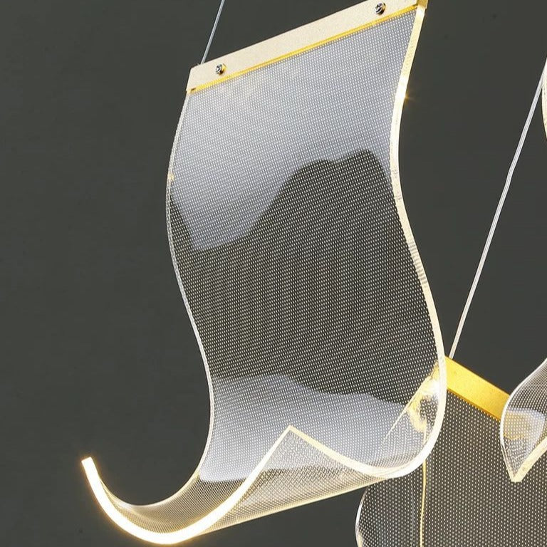 Lustra LED Luxury PAPER QUILL GOLD 18Elemente Echivalent 350W Telecomanda