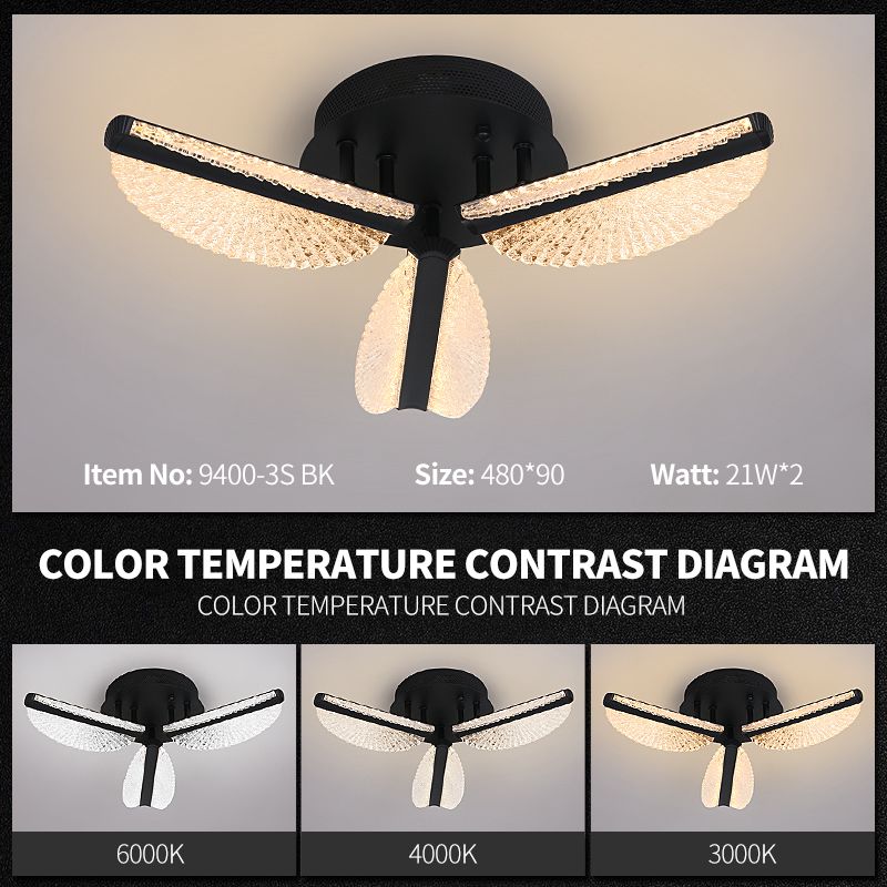 Lustra LED Mini FOLLO Black Echivalent 200W Telecomanda