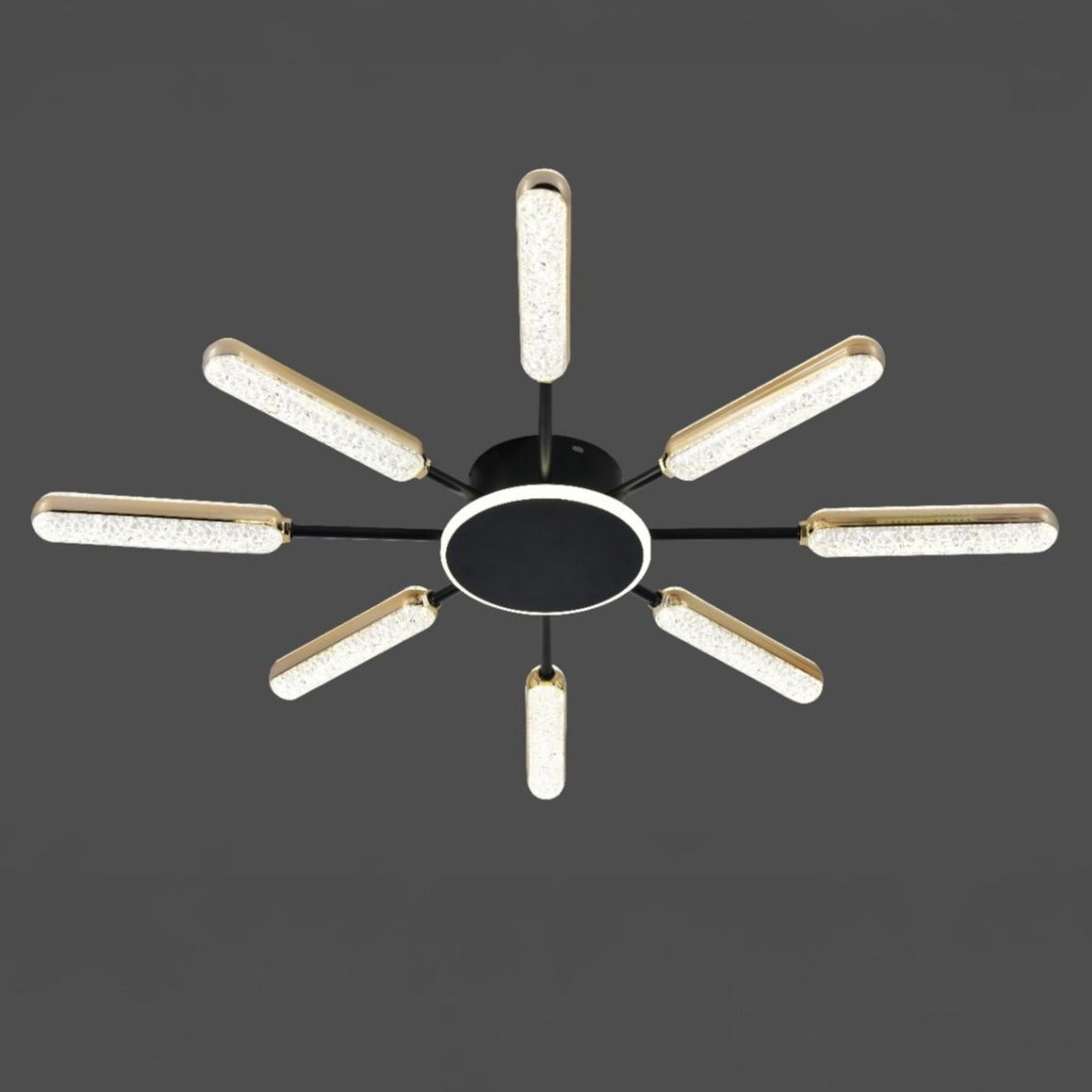 Lustra Mini YOLLO Black & Gold Echivalent 650W Telecomanda