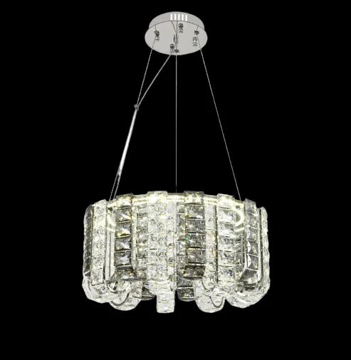 Lustra LED Cristal DAKAR Echivalent 400W Telecomanda CRISTAL / CHROME / 50CM Ceiling Light Fixtures