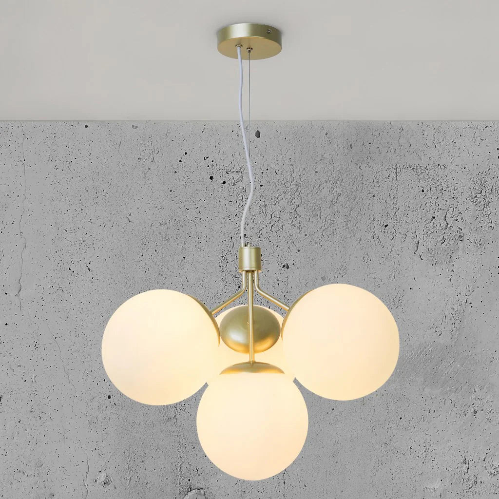 Pendul Nordic Abajur Mat 4xE27 Gold AURIE / NORDIC Lighting Fixtures