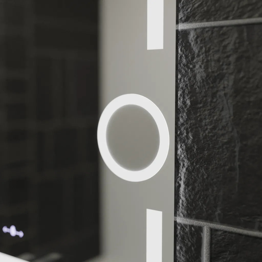 Oglinda LED 80x60cm SENZOR 3 Lumini Dezaburire Dimare Ceas si Termometru LED MIRROR