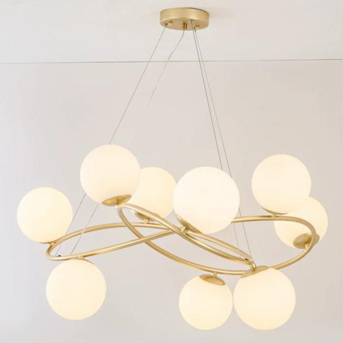 Lustra Suspendata VELURA Gold Abajur Mat Chandeliers