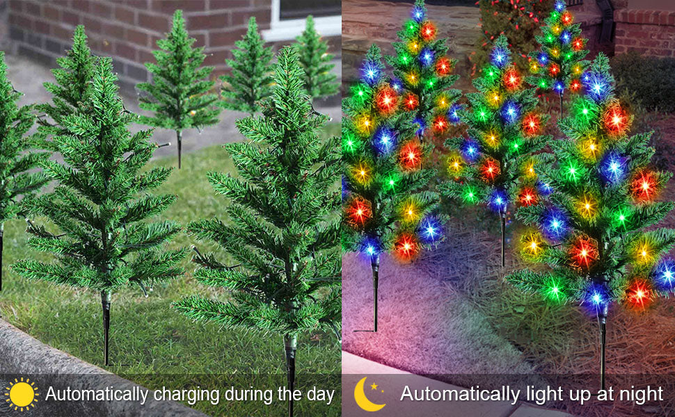 Set 3 Braduti Artificiali Craciun Solari 47Cm Christmas Tree