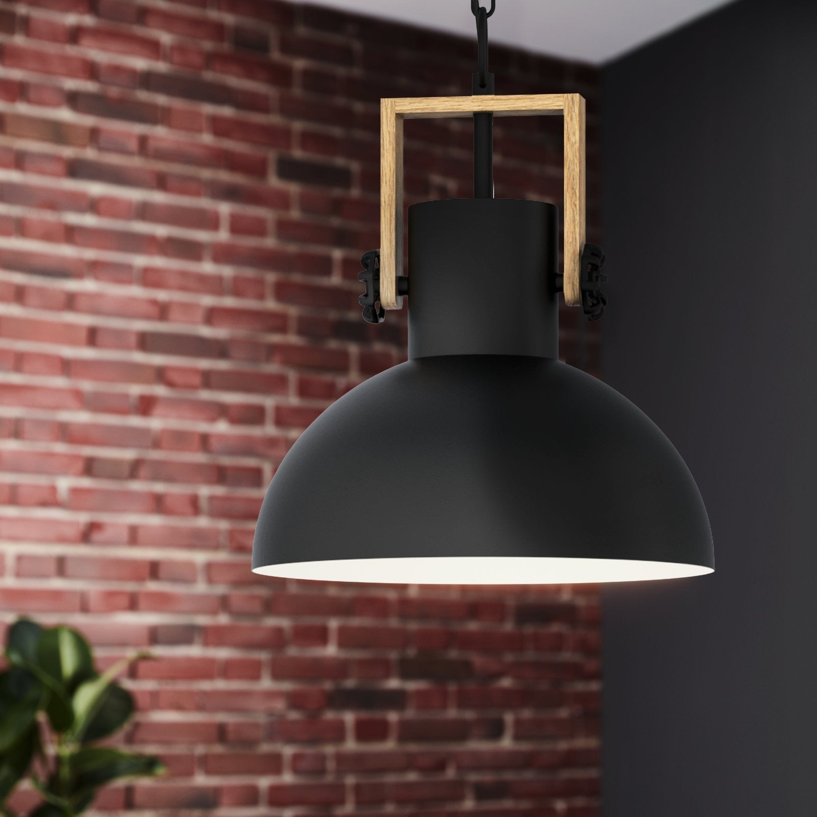 Pendul LUBENHAM Black & Brown 1xE27 Eglo Ø30CM