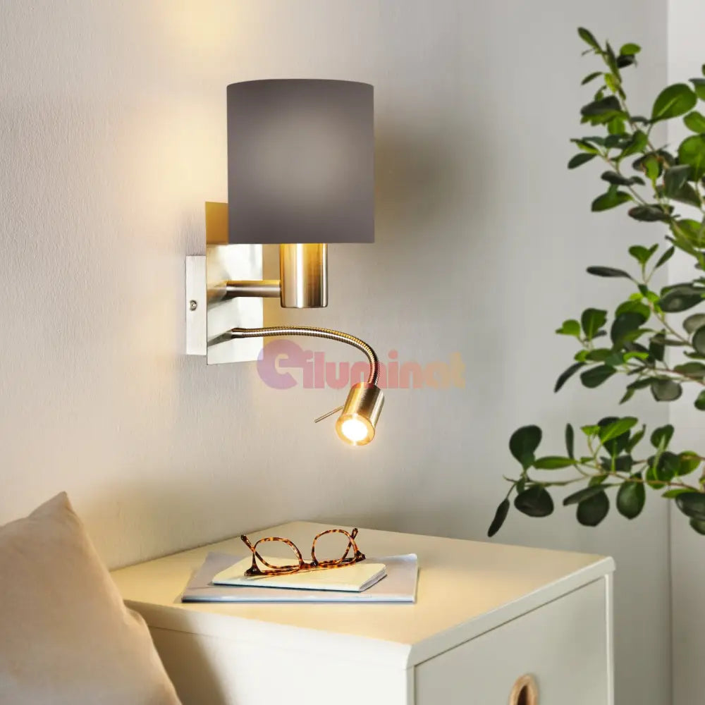 Aplica 1x40W + 1x3,8W PASTERI EGLO 96481 APLICA / ARGINTIE led ceiling light