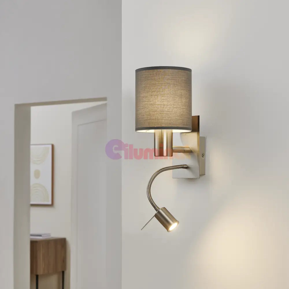 Aplica 1x40W + 1x3,8W PASTERI EGLO 96481 APLICA / ARGINTIE led ceiling light