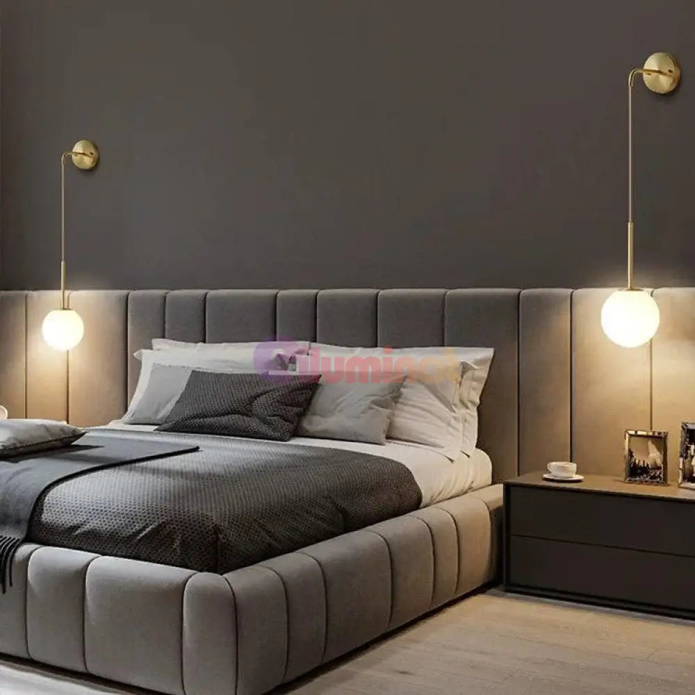 Aplica Ajustabila Nordic Style Abajur Mat Golden Bd629/1 Wall Light Fixtures