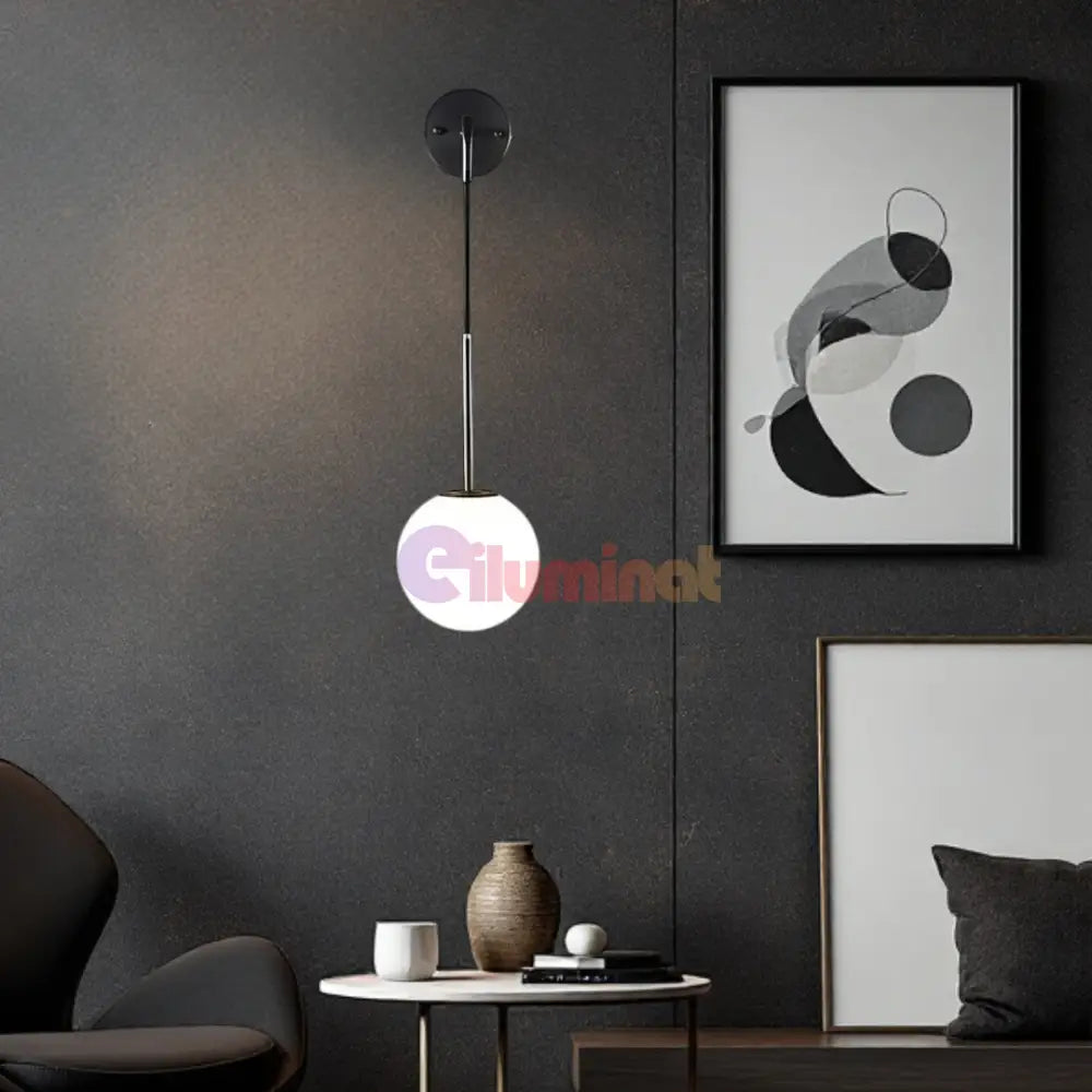 Aplica Ajustabila Nordic Style Black Abajur Mat NEAGRA / ABAJUR / APLICA PERETE Wall Light Fixtures