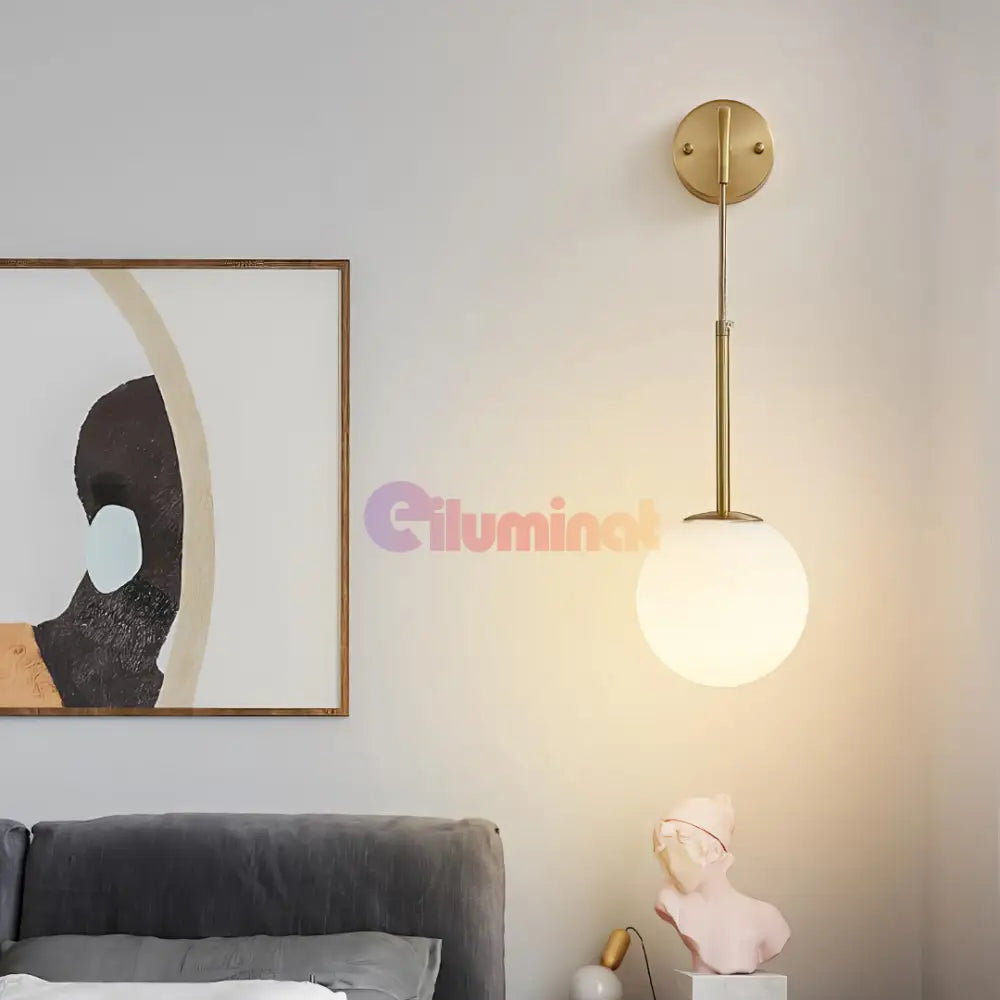 Aplica Ajustabila Slim Nordic Style Gold Abajur Mat AURIE / ABAJUR / APLICA PERETE Wall Light Fixtures