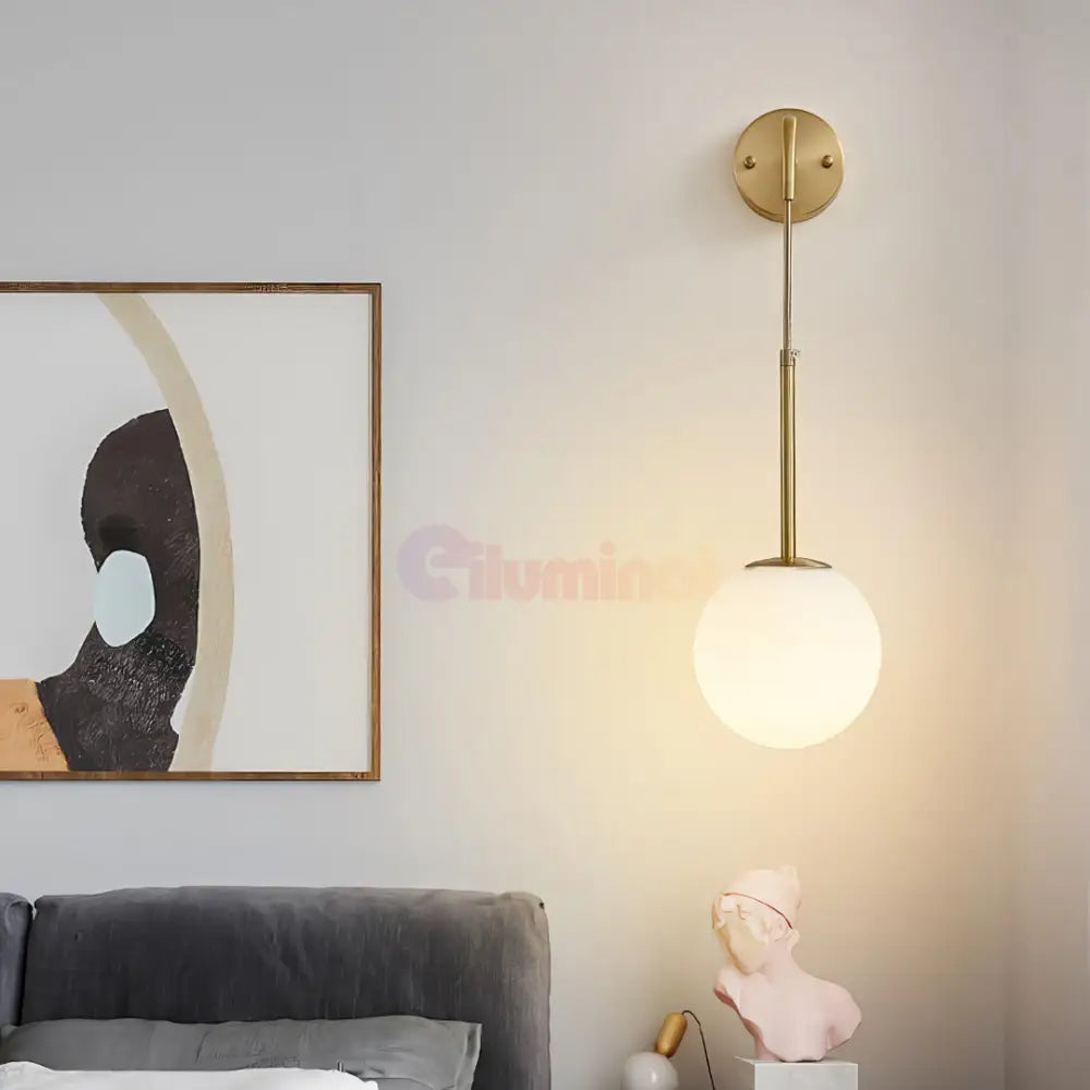 Aplica Ajustabila Slim Nordic Style Gold Abajur Mat AURIE / ABAJUR / APLICA PERETE Wall Light Fixtures