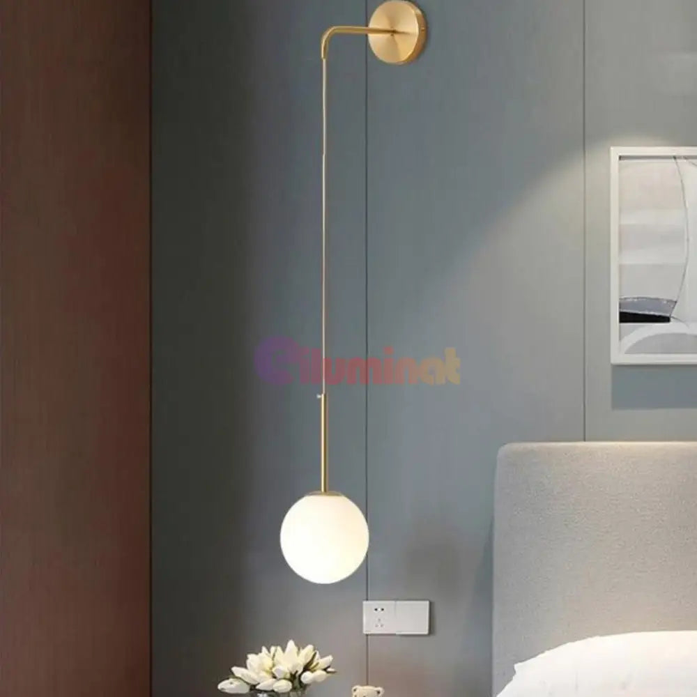 Aplica Ajustabila Slim Nordic Style Gold Abajur Mat AURIE / ABAJUR / APLICA PERETE Wall Light Fixtures
