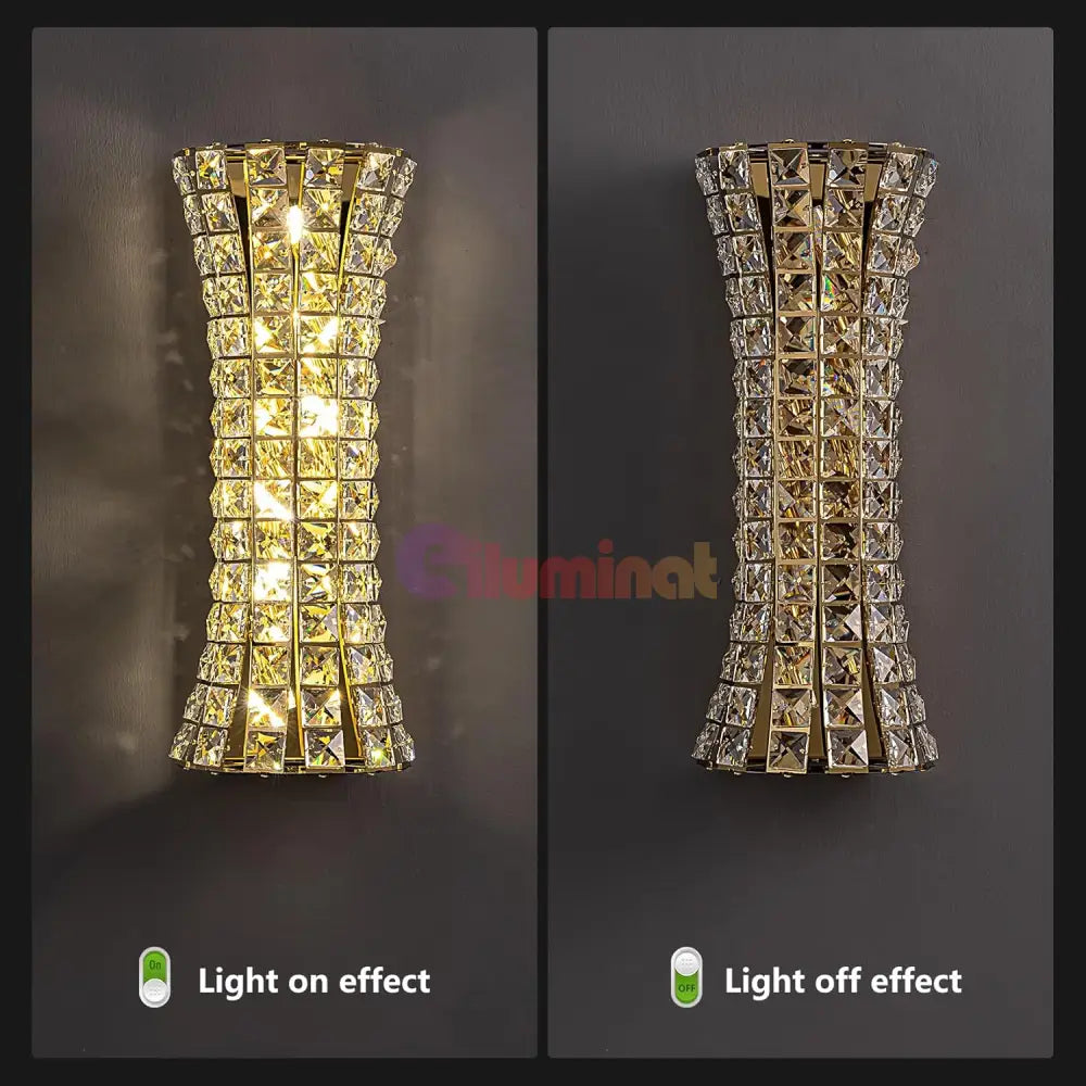 Aplica Cristal Golden Corset Deluxe 50cm AURIE / CRISTAL / APLICA PERETE Wall Light Fixtures