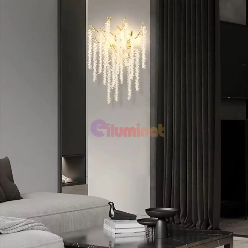Aplica Cristal Luxury Willow Wall Light Fixtures