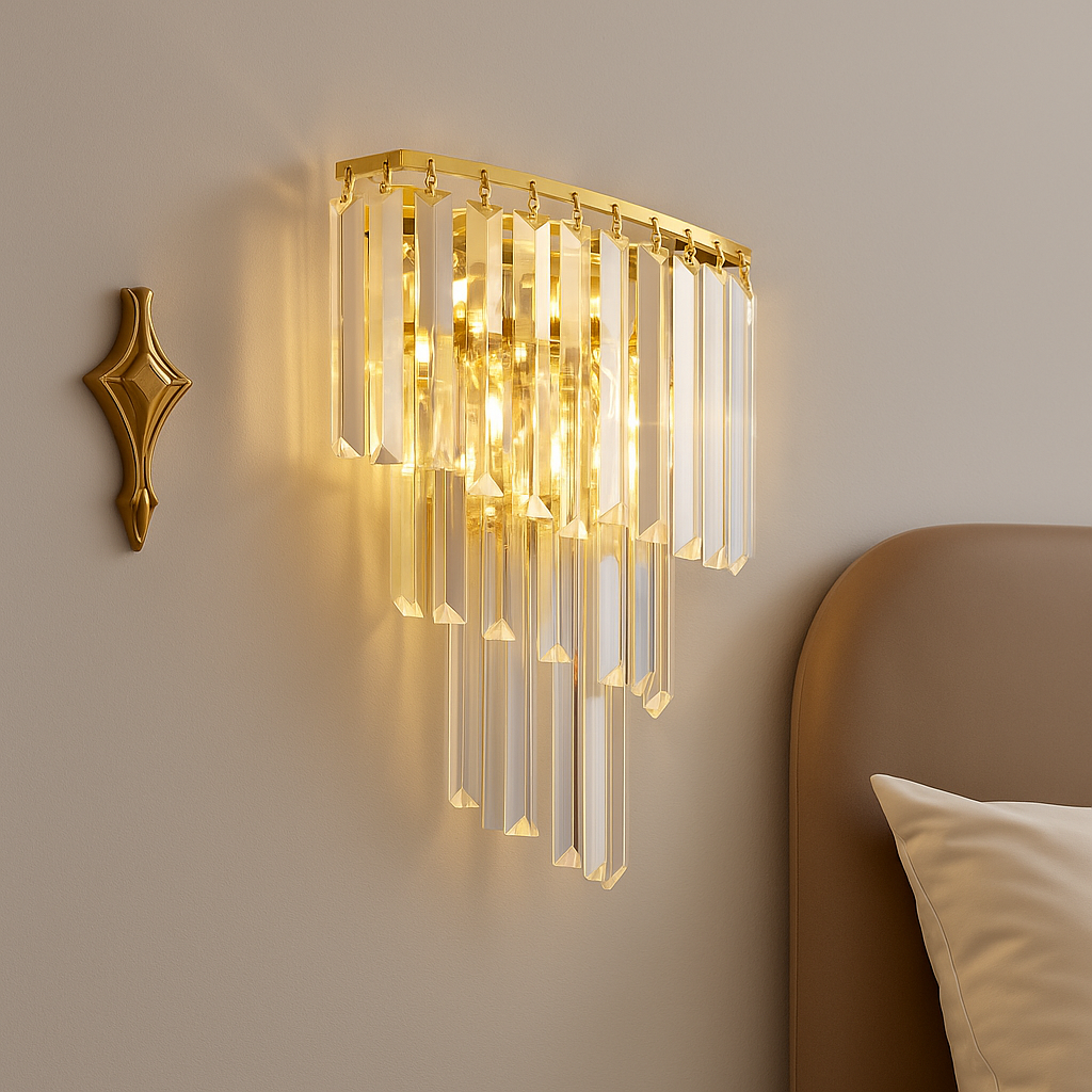 Aplica Perete Cristal Milano Gold AURIE / CRISTAL / APLICA PERETE Wall Light Fixtures