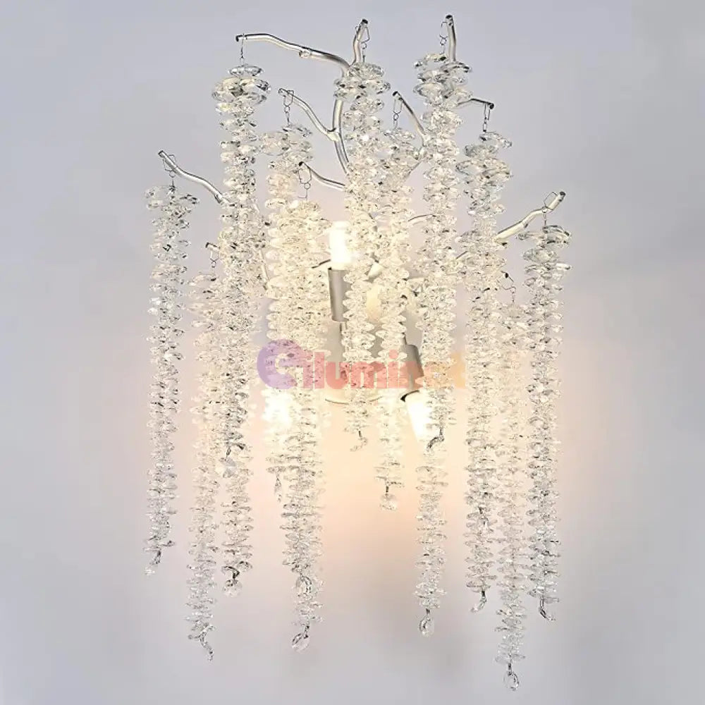 Aplica Cristal Silver Luxury Willow MINIMALIST DESIGN / ARGINTIE Wall Light Fixtures