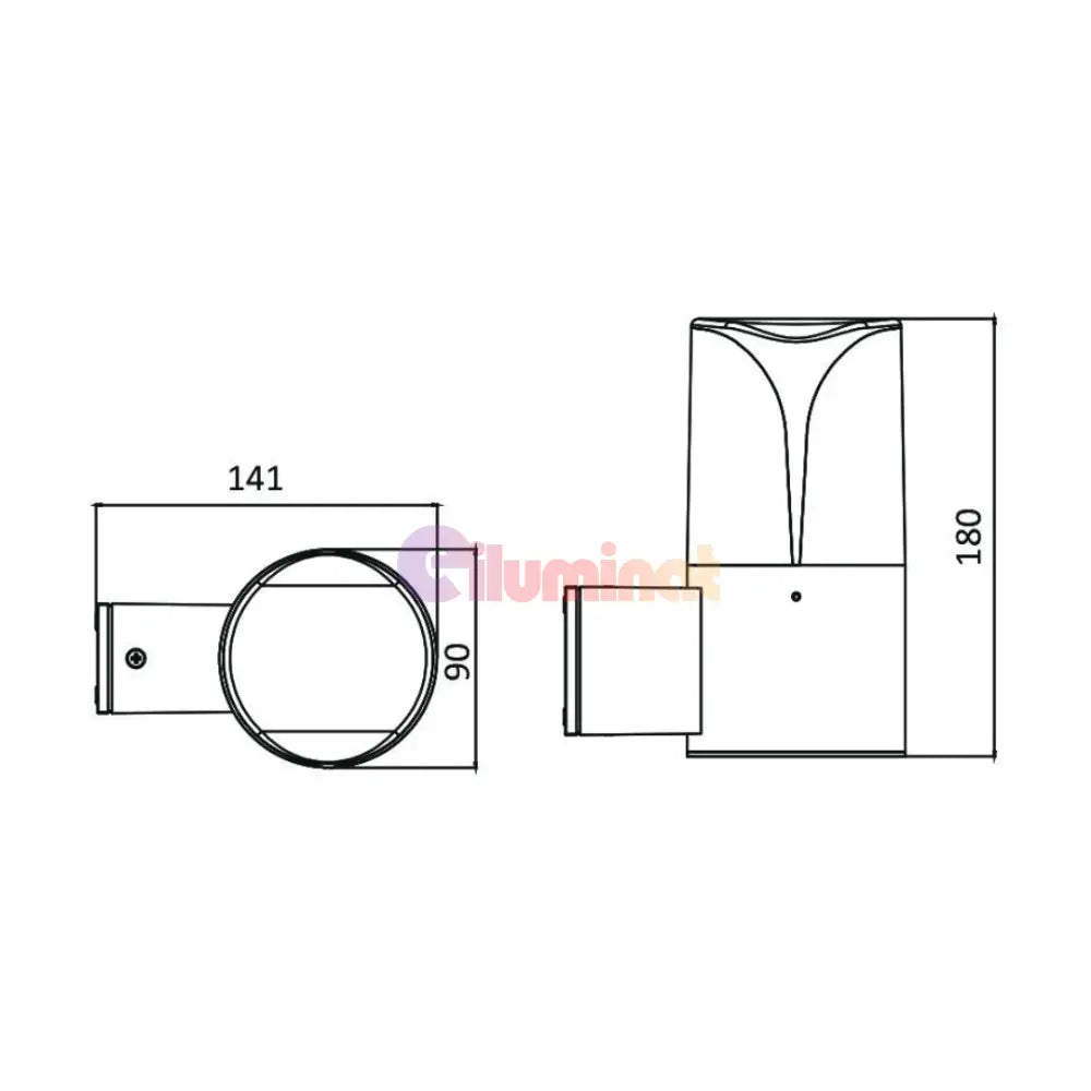 Aplica E27 Exterior MILANO APLICA PERETE / NEAGRA Lighting Fixtures