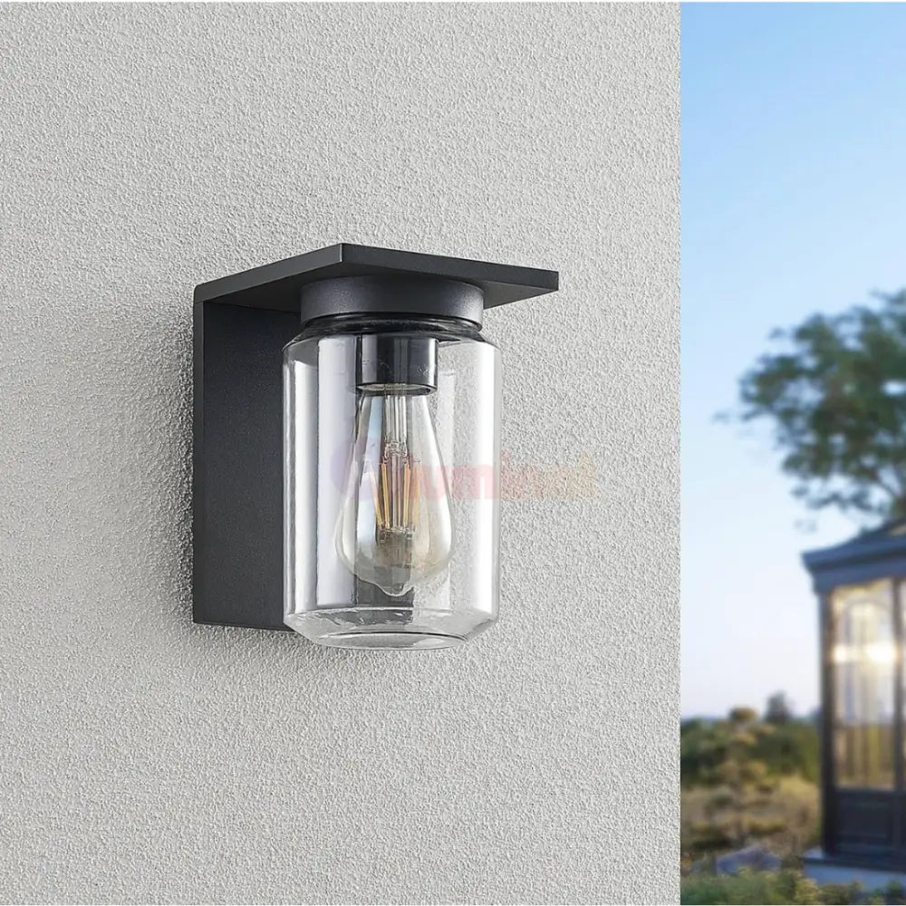 Aplica Exterior 1x27 Neagra cu Senzor APLICA PERETE / NEAGRA Wall Light Fixtures