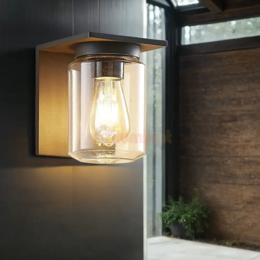 Aplica Exterior 1x27 Neagra cu Senzor APLICA PERETE / NEAGRA Wall Light Fixtures