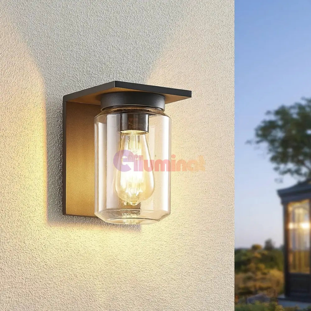 Aplica Exterior 1x27 Neagra cu Senzor APLICA PERETE / NEAGRA Wall Light Fixtures