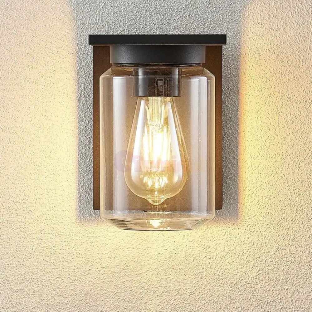 Aplica Exterior 1x27 Neagra cu Senzor APLICA PERETE / NEAGRA Wall Light Fixtures