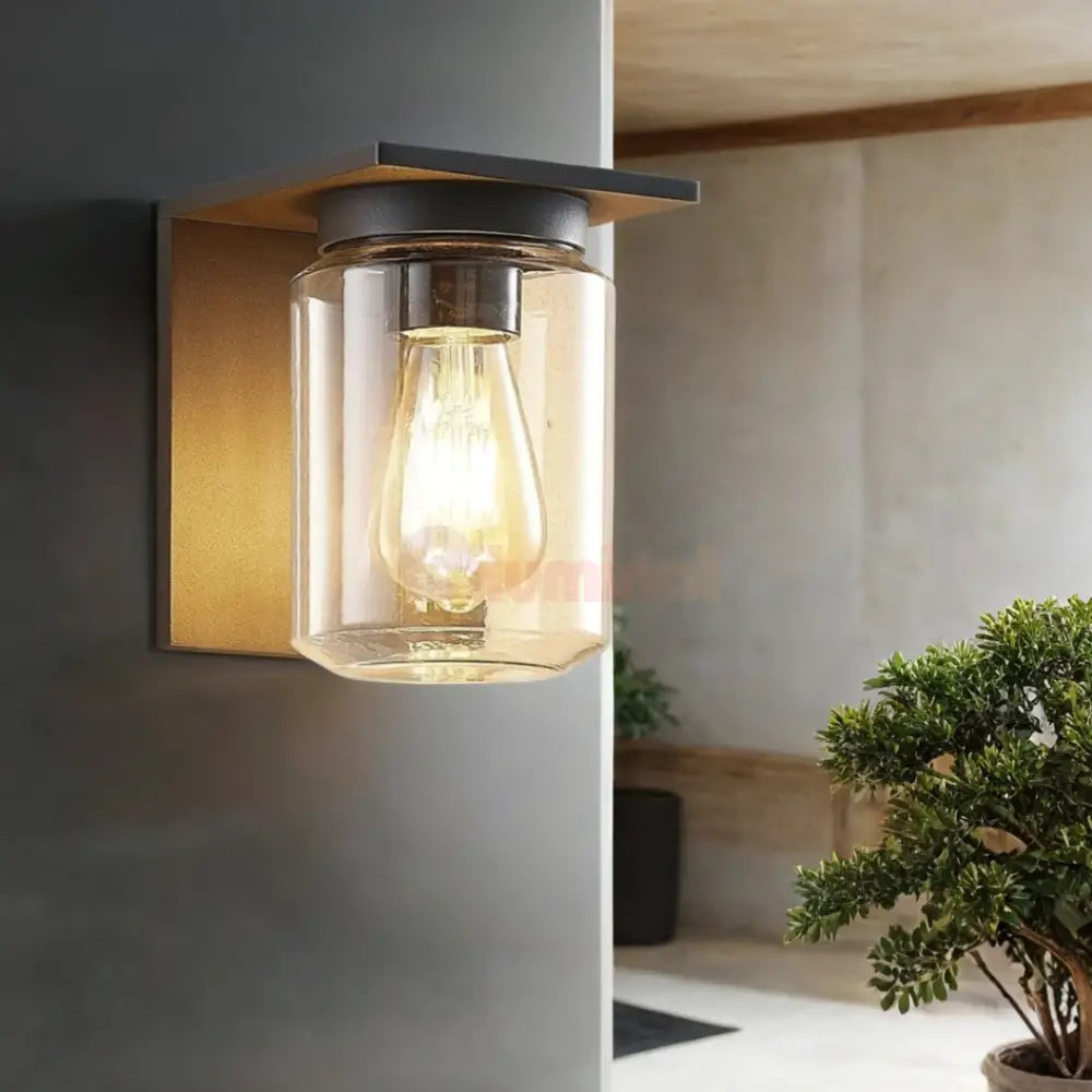 Aplica Exterior 1x27 Neagra cu Senzor APLICA PERETE / NEAGRA Wall Light Fixtures