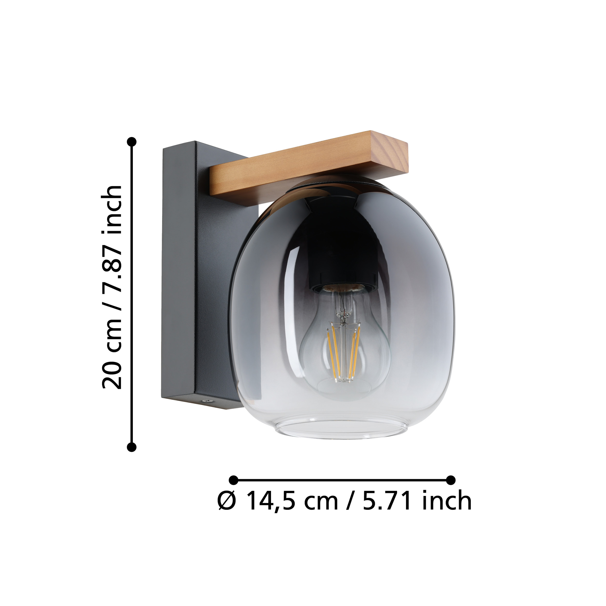 Aplica 1xE27 FILAGO EGLO 900826 APLICA PERETE / NEAGRA SI MARO Wall Light Fixtures
