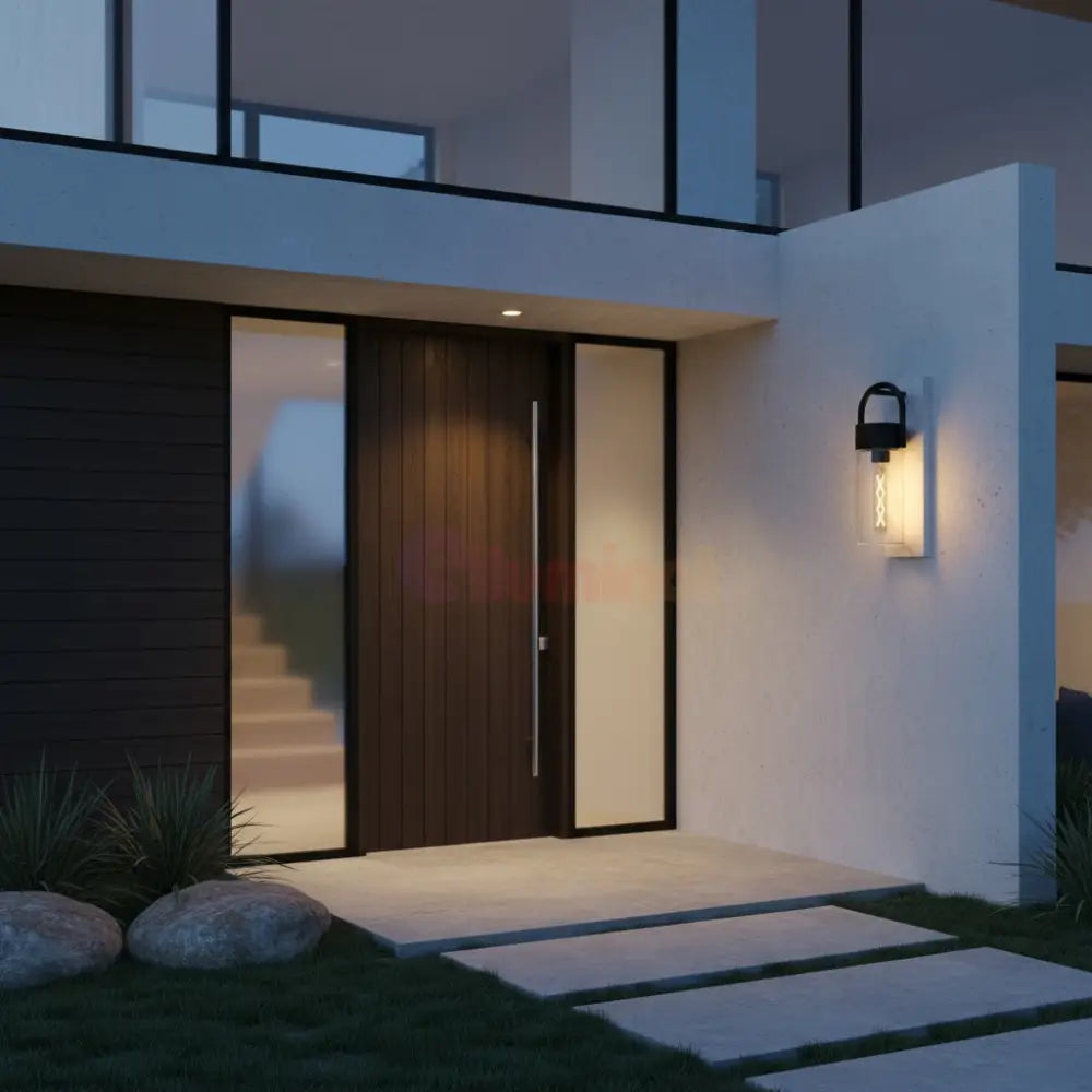 Aplica Exterior CARRARO Black & Grey 38CM Eglo Wall Light Fixtures