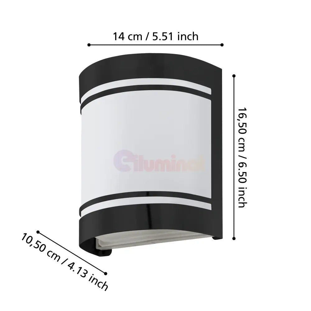 Aplica Exterior CERNO Black & White 16.5CM Eglo Wall Light Fixtures