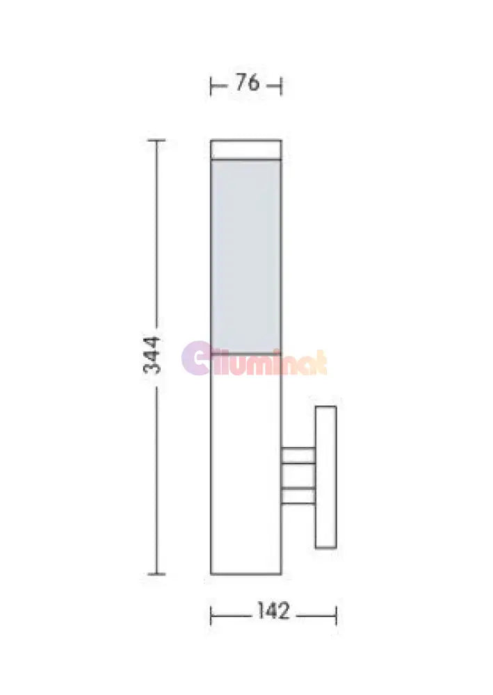 Aplica Exterior Chrome Defne-2 Lighting Fixtures