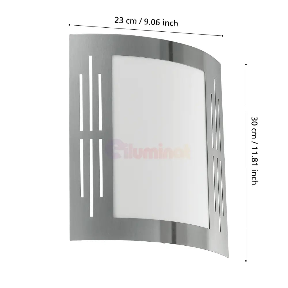 Aplica Exterior CITY Silver & White Eglo Wall Light Fixtures