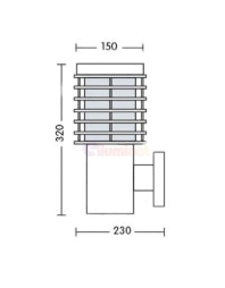 Aplica Exterior Neagra Palmiye-2 Lighting