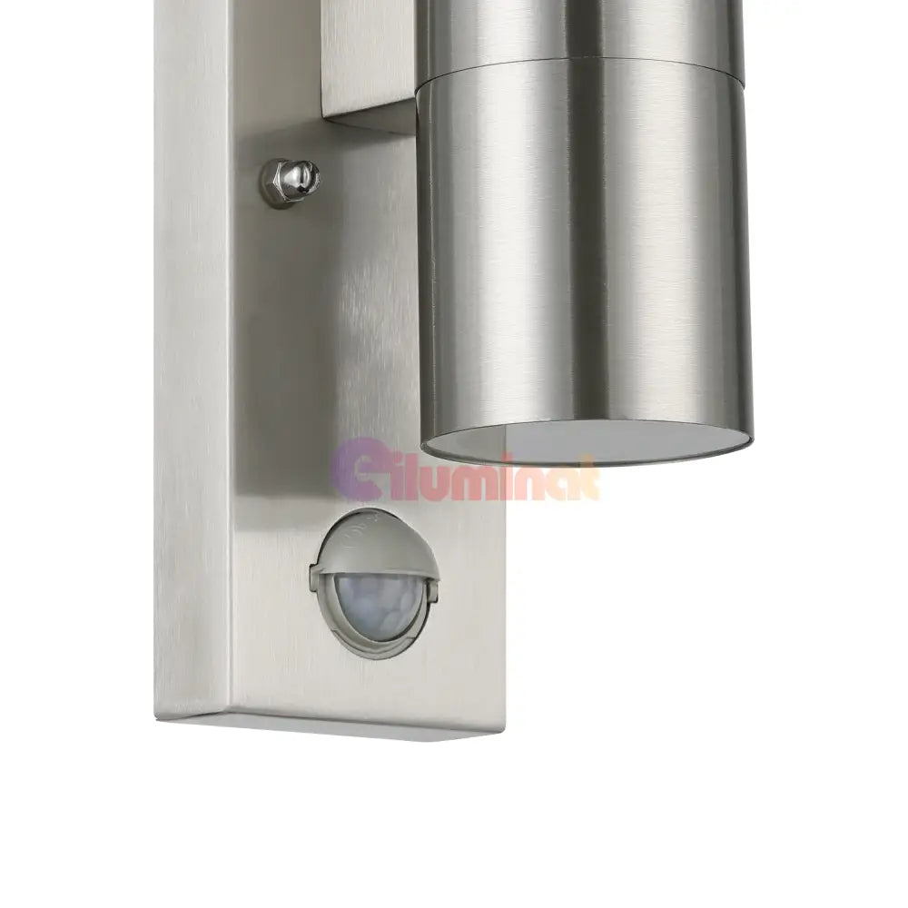 Aplica Exterior RIGA 5 Silver cu Senzor 21.5CM ARGINTIE / APLICA PERETE Wall Light Fixtures