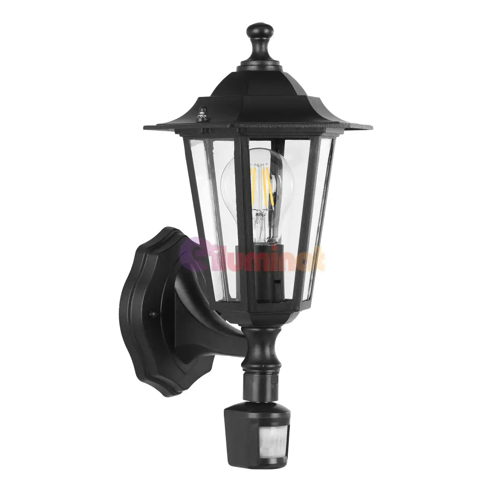 Aplica Exterior Tip Felinar cu Senzor LATERNA 4 Black 36CM NEAGRA / APLICA PERETE Wall Light Fixtures