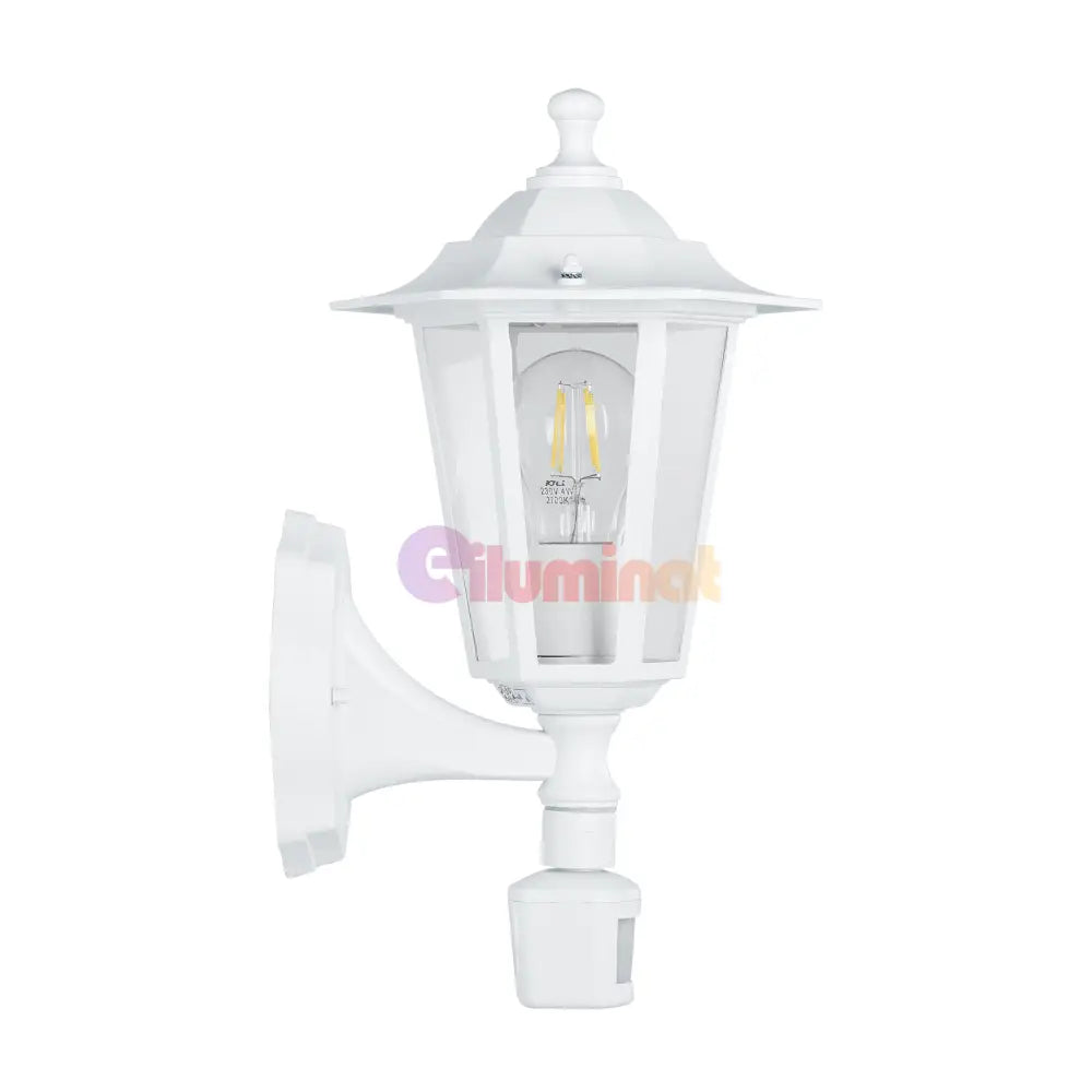 Aplica Exterior Tip Felinar cu Senzor LATERNA 5 White ALBA / APLICA PERETE Wall Light Fixtures