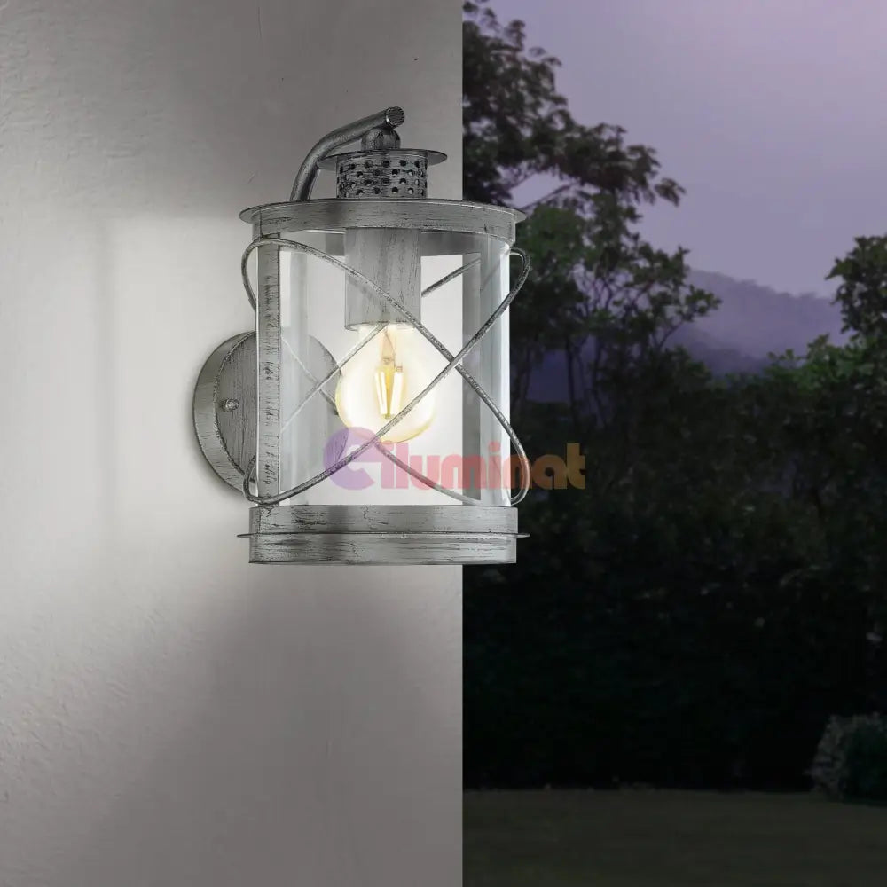 Aplica Exterior Tip Felinar HILBURN 1 Silver ARGINTIE / APLICA PERETE Wall Light Fixtures