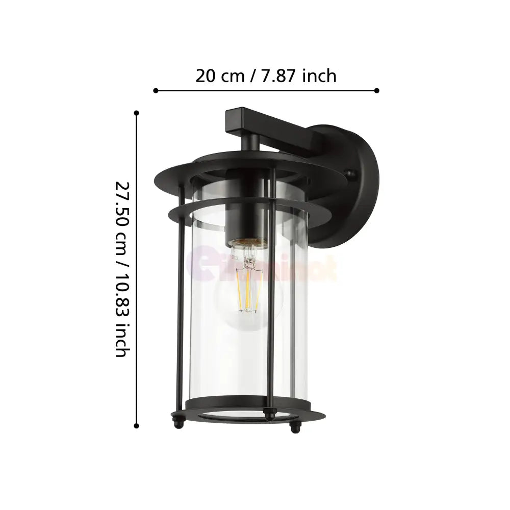 Aplica Exterior Tip Felinar VALDEO Black Eglo NEAGRA / APLICA PERETE Wall Light Fixtures